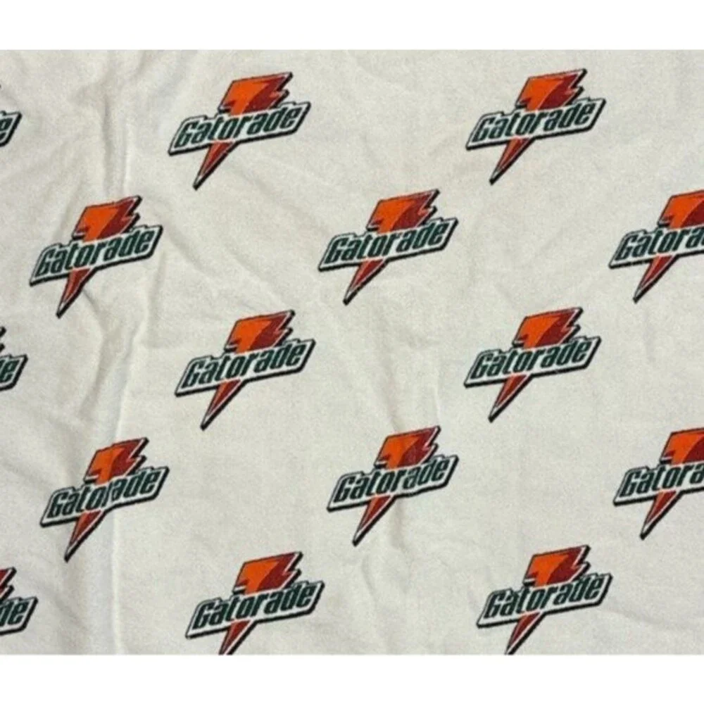 Vintage Gatorade Sports Gym Towel Spell Out Double Side Orange Red Bolt McArthur